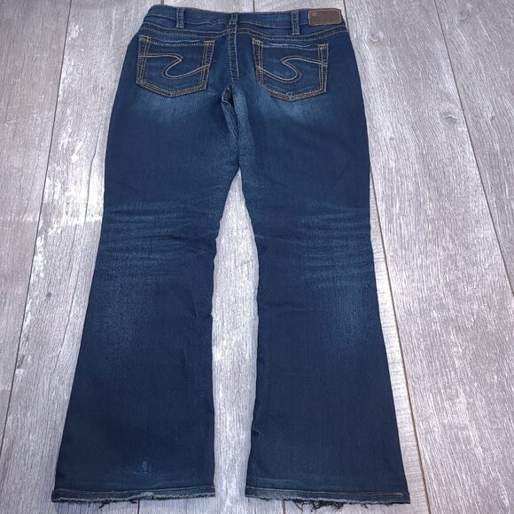 Silver Jeans Women's 31x30 Aiko Bootcut Boot Medium Blue Denim Mid Rise Pant - Picture 3 of 9